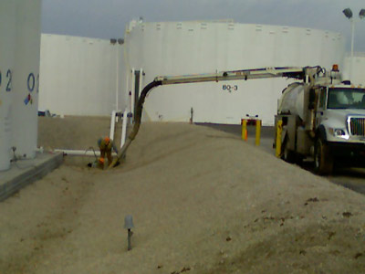 Example of long distance hydro-excavation